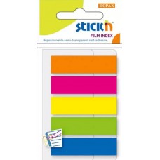Закладки самоклеящ. пластик Stick’N Hopax, 12х45 мм., 25 л., 5 цв. неон
