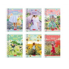 Книжка записная А7 (65*100) 80 л. клетка Hatber "Цветочное настроение"