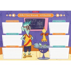 Расписание уроков А4 Размер 297*210 мм.