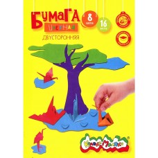 Бумага цветная двусторонняя Каляка-Маляка А4, 8 цветов, 16 листов