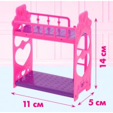 Аксессуары для кукол: кроватка двухъярусная «Малышка»