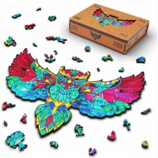 Пазл фигурный деревянный Fairy Owl, размер 32х23 см., 173 детали