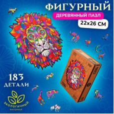 Пазл фигурный деревянный Imperial Lion, размер 22×26 см., 183 детали Пазл фигурный деревянный Imperial Lion, размер 22×26 см., 183 детали