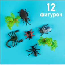 Набор животных «Насекомые», 12 фигурок с аксессуарами