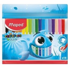Фломастеры 18 цв. Color'peps Ocean Maped смываемые