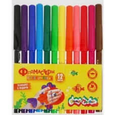 Фломастеры классические 12 цветов Каляка Маляка