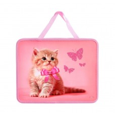 Папка для труда, А4, пластиковая, 33×26×7.5 см. «Котик»