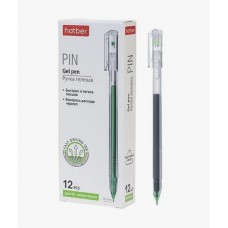 Ручка гелевая "Pin" зеленая 0.5 мм. трехгранный корпус