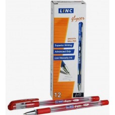 Ручка шариковая LINC "GLYCER" 0,7 мм., с гриппом, красная