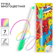 Ручка шариковая, многоцветная, "Человек-паук"
