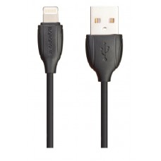 Кабель USB - lighting USB Borofone BX19 Benefit, 1.0 м., круглый, 2.1A, силикон черный