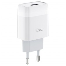 Блок питания сетевой 1 USB HOCO, C72A, Glorious, 2100mA, пластик, цвет: белый US