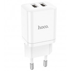 Сетевое зарядное устройство HOCO N25 Maker 2xUSB, 2.1A, 10W, белый